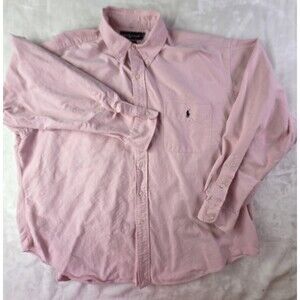 Polo Ralph Lauren Big Shirt Mens XL Pink Long Sleeve‎ Dress Shirt